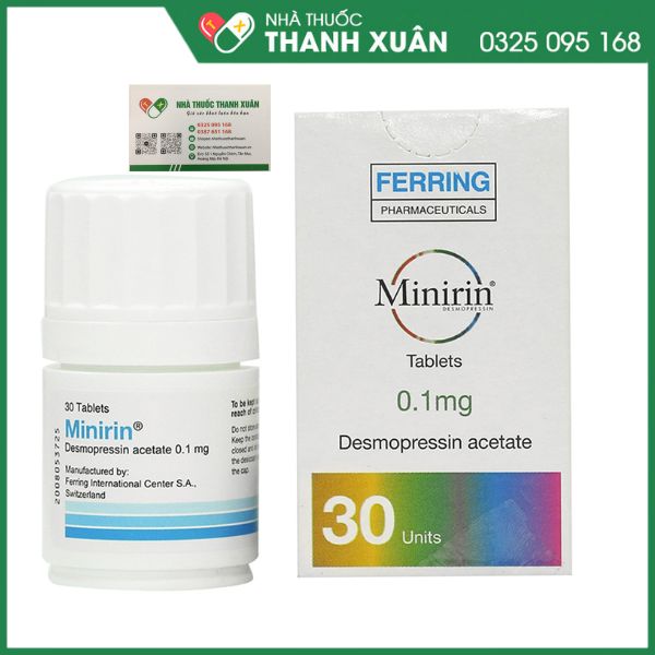 Minirin tablets - Điều trị đái tháo nhạt trung ương, đái dầm ban đêm tiên phát